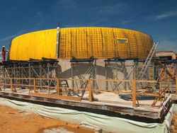 EASYCRETE TBG Metrostav - Pprava bednc techniky pro beton velk kopule planetria 1