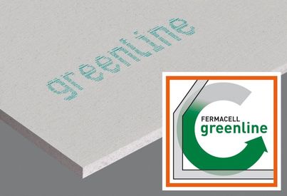 Obojstrann povrstven innou ltkou na bze keratnu zniuje fermacell greenline najm obsah kodlivch ltok v ovzdu miestnosti, ako je formaldehyd. Foto: Fermacell GmbH