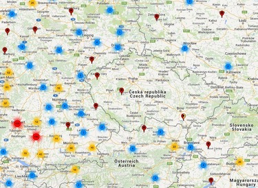 Aktuln pohled na mapu certifikovanch pasivnch dom ve stedn Evrop