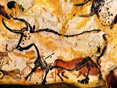 Obr. 1 – Jedna z maleb v jeskyni Lascaux, Francie (pozdn paleolit)