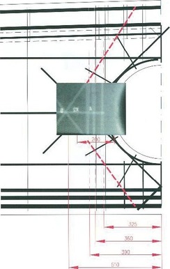 Obrzek 2a.: st vkresu projektovanho vyztuen vaznku v okol otvoru s radiogramem v mst pozenm.