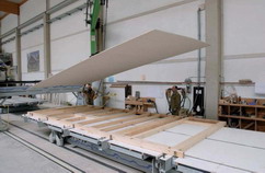 Obr. 2: Sádrovláknité desky Fermacell: opláštění dřevěné konstrukce – velkoformátové desky Fermacell (foto FERMACELL)