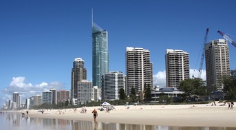 Q1 Gold Coast, Austrálie, 323 m, druhá nejvyšší stavba na jižní polokouli (první je Sky Tower, Auckland) © Tupungato – Fotolia.com