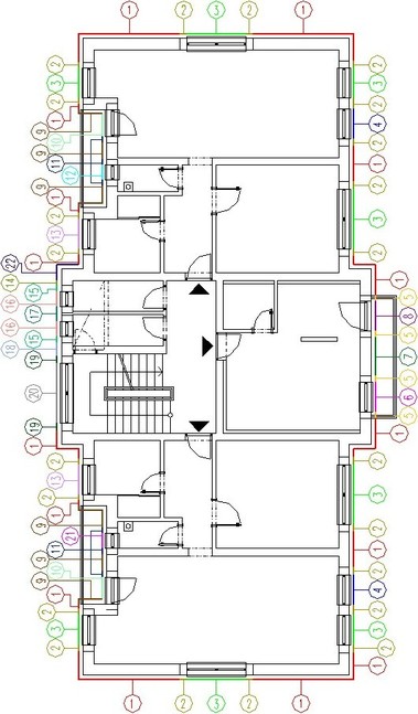 Obrzok 2 – Zobrazenie modelovanch vsekov obvodovej steny v pdoryse II. NP