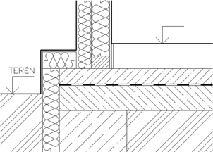Obr. 9: Příklad uložení dřevěného prvku obvodové stěny na konstrukci s hydroizolací