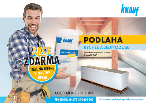 Jak získat k zakoupené suché podlaze Knauf F 146 tmel Knauf FUGENFÜLLER LEICHT ZDARMA?