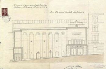 Obr. 2 – původní plány kina z roku 1922 od architektů Effenbergera a Noppese