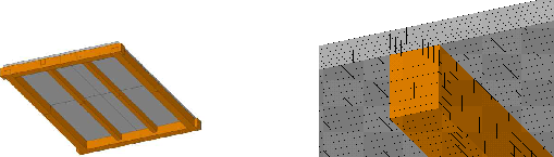 Obr. 1-1: Model spaen devobetonov stropn konstrukce s rozptlenou vztu