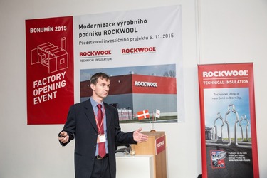 Manaer prodeje RTI CZ&SK Branislav Kok pi prezentaci technickch izolac Rockwool