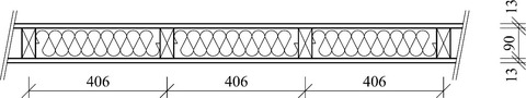 Obr. 4: Geometrie dvojit konstrukce s devnmi sloupky