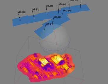 Obr. 14: Ukázka 3D modelování stavebních objektů z termovizní kamery Optris TIM 160 s nízkým rozlišením (H. Straková, K. Pavelka, 2013)