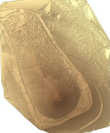 Obr. 17: Skládka Žacléř. Přesný digitální model povrchu. M.Řehák, H.Straková a K.Pavelka, 2012.