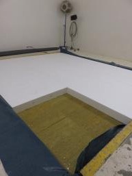 Obrzek 5: Rozpracovan sten plt s tepelnmi izolacemi z minerln vaty, pnovho polystyrenu a PIR ped zkoukami na vzduchovou neprzvunost