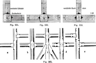Detaily hrázdění – spoje. Franz Stade: Die Holz-konstruktionen, 1904