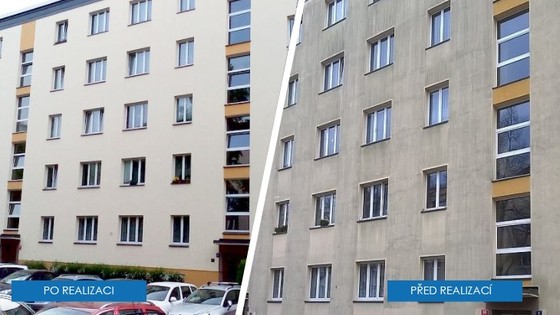 Ošetření fasády nátěrem Balclean od společnosti Pragotherm, servis fasád