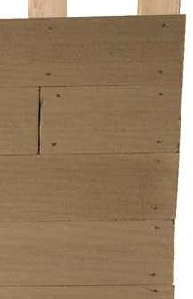 c) mechanicky kotvený hlinený panel na nosnú konštrukciu dreveného panelu