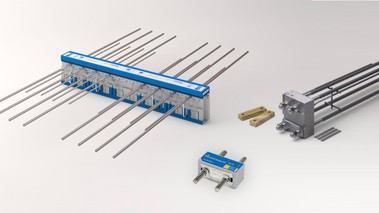 Obr. 2. Výrobní řada kotevních systémů s kovovými tyčemi