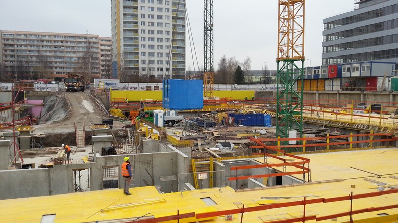 Stavba novho rezidennho projektu v Praze, foto TZB-info