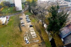 Původní stav parcely parku Mariacela a areálu Svatopetrská (Fotografie: Alexandra Koutná z Veřejné zeleně města Brna)