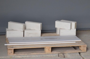 Obrzek 8a: Vyroben sdrov bloky s obsahem recykltu s rozmry 300  155  70 mm