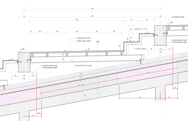 Obr. 12 Detail stenho plt