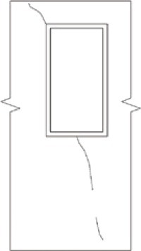 Obr. 2a: Ponajc porucha, vlasov ka (do 0,2 mm)