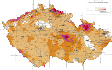 Obr. 1a – mapa vtrovch oblast R, HM, 2006