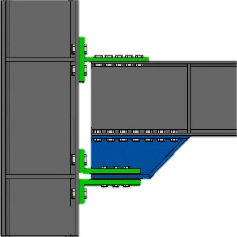 Obr. 9a Ppoj nosnku na sloup s vodorovnmi tecmi tlumii, model [7]