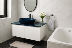 IZOS Design – Smaltovan sklo pod umvadlem, koupelna