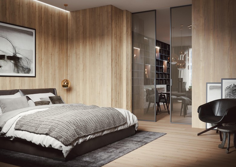 Posuvné dveře IDEANET v posuvu do stropu PREMIUM. Foto: JAP FUTURE