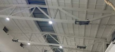 Obr.&nbsp;13: Zosilňovanie 18m&nbsp;väzníkov pomocou externého predpätia