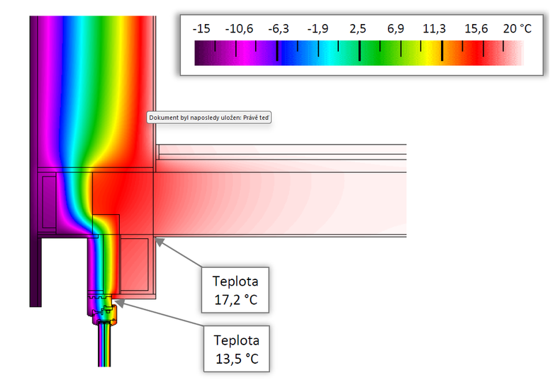 Příklad teplotního pole detailu