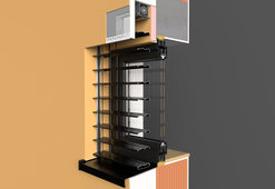 2) skrytý plechový box