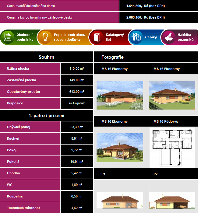 Rodinn dm MS 16 Ekonomy ms haus devostavba na kl