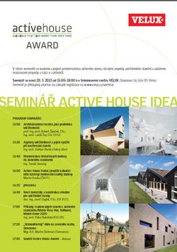 Semin Velux 2013 ACTIVE HOUSE IDEA