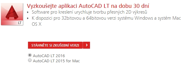 Software AutoCAD LT ke staen zdarma