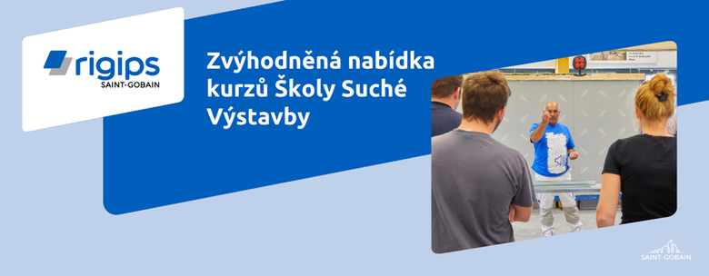 Zvýhodněná nabídka kurzů Školy suché výstavby